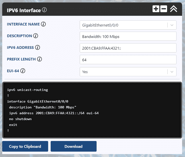 UCG IPV6 Interface Template