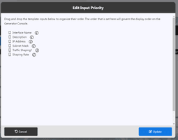 Editing the Input Priority